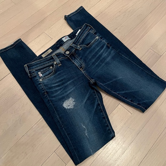 Ag Adriano Goldschield The Legging Super Skinny Jeans. Distressed | Size 25. - Picture 1 of 8